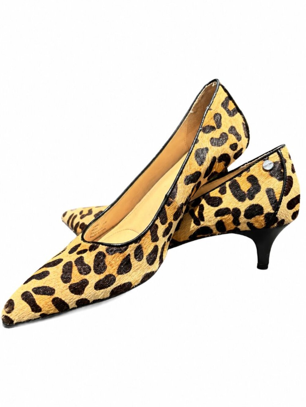Calvin Klein Animal Print Pony Hair Kitten Heels Size 1 Inch Heel Size 6.5